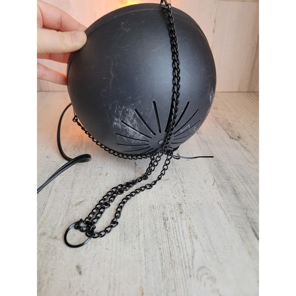 Spirit Halloween hanging‎ light up cauldron flame animated prop